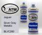 Preview: Jaguar, Silver Gray Metallic, BLVC260: 400ml Sprühdose + 400ml Klarlack - Set, von ATW Autoteile West.